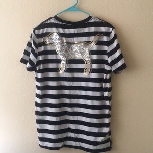 Pink oversized tee with sequins